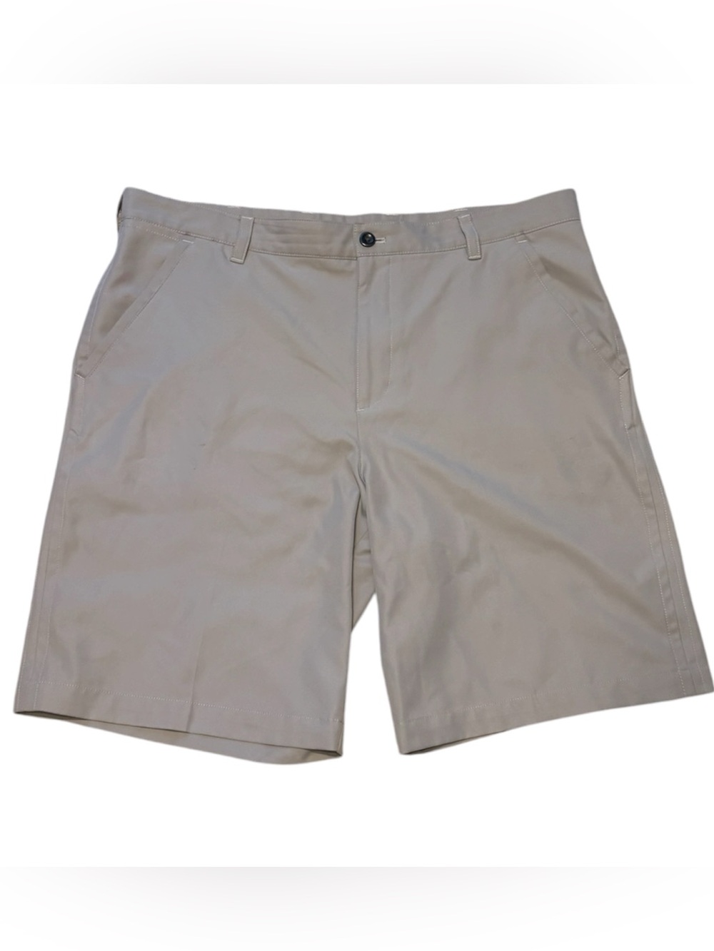 Izod Men's Flat Front Khaki Shorts - Light Tan